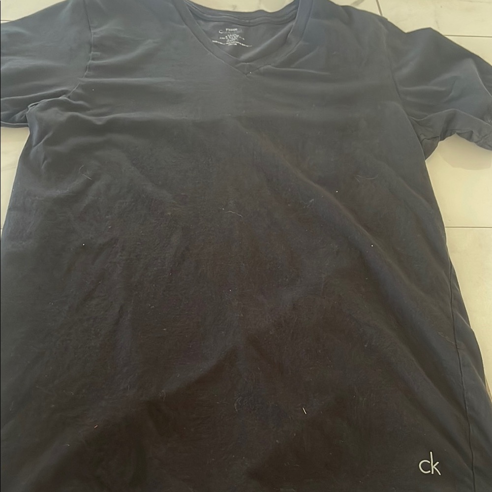 Calvin Klein Charcoal V-Neck Men's Tee